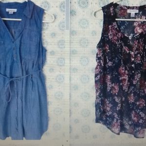 Lot of 2!  Motherhood Maternity sleeveless shirts!